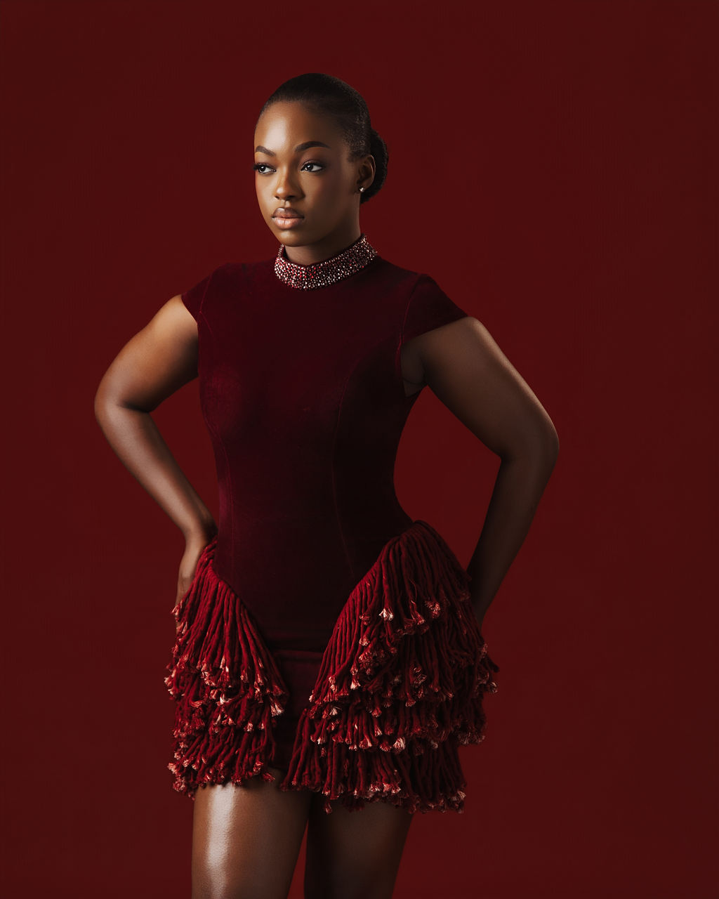 burgundy dress 5