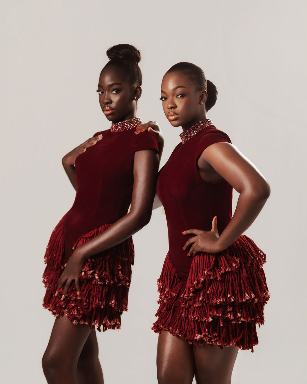 burgundy dress
